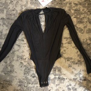 NWT black ribbed bodysuit